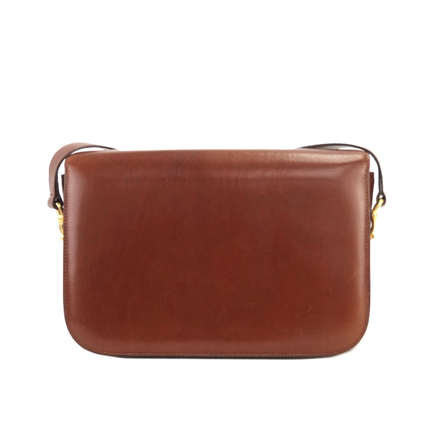 CELINE Three Horsebit Crossbody Shoulder bag Brown Vintage Old Celine jjcdny