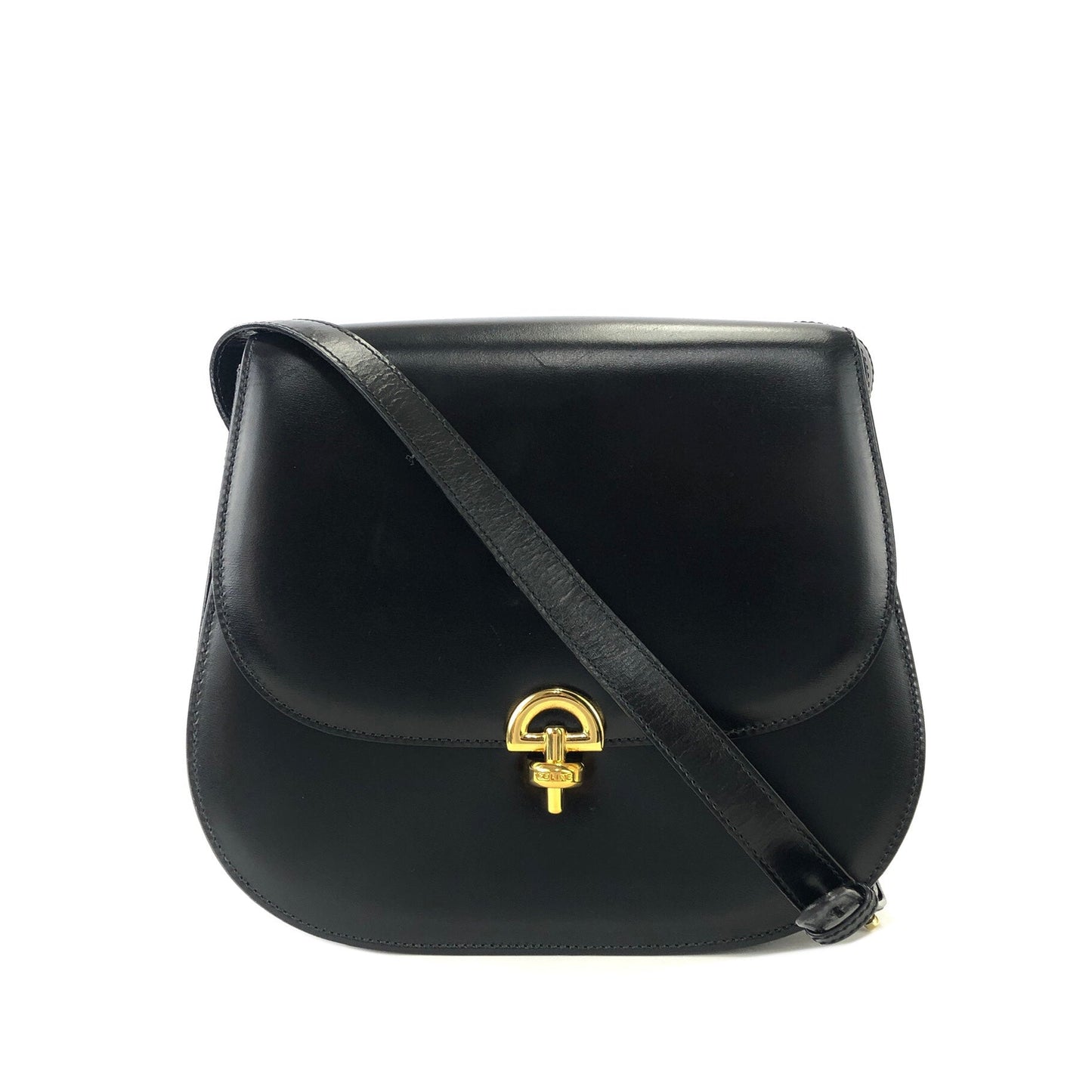 CELINE Crossbody Shoulderbag Black Vintage Old CELINE vbfwhs