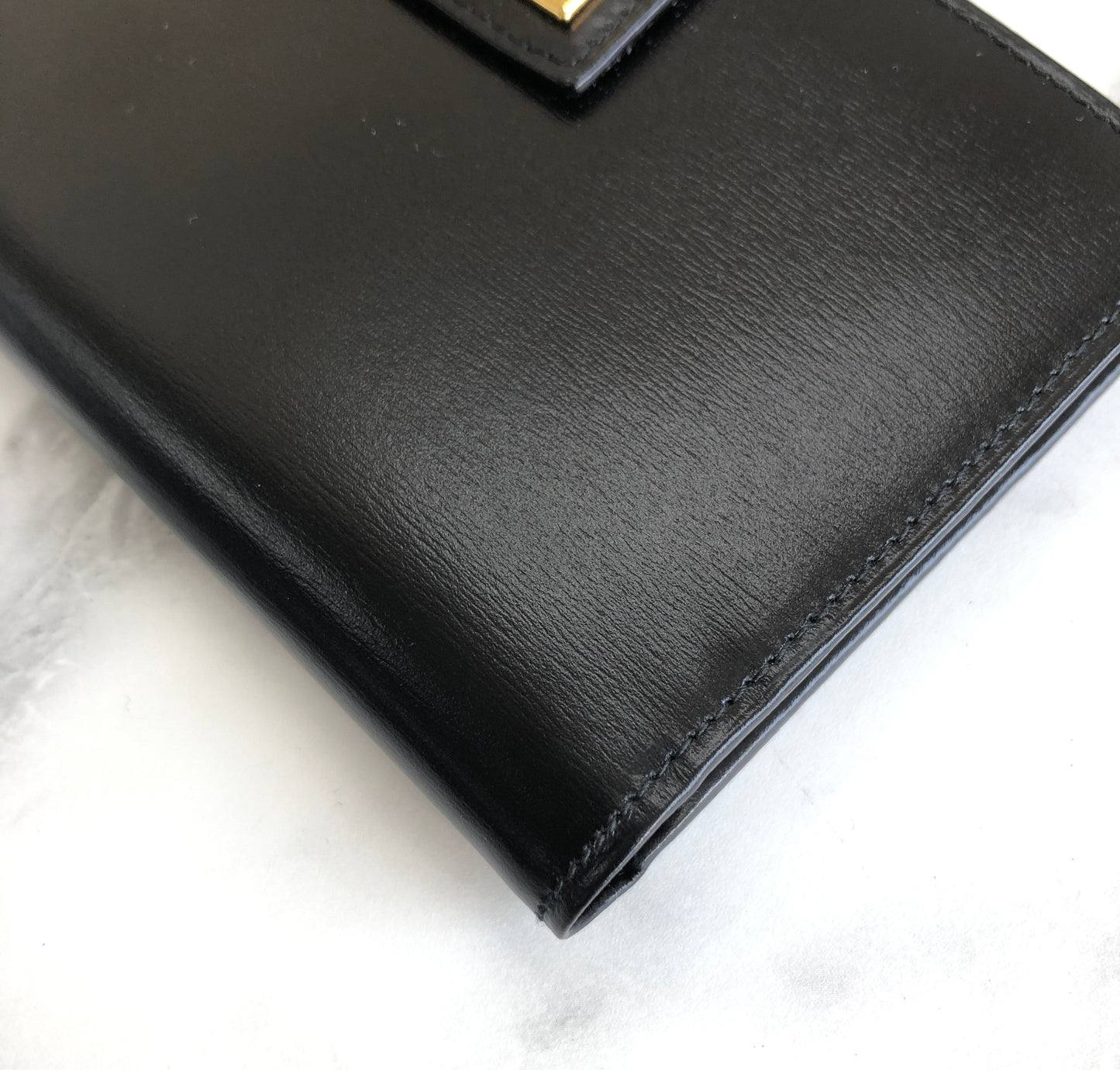 CELINE Logo Compact Wallet Black Accessory Vintage Old celine vxrc5h