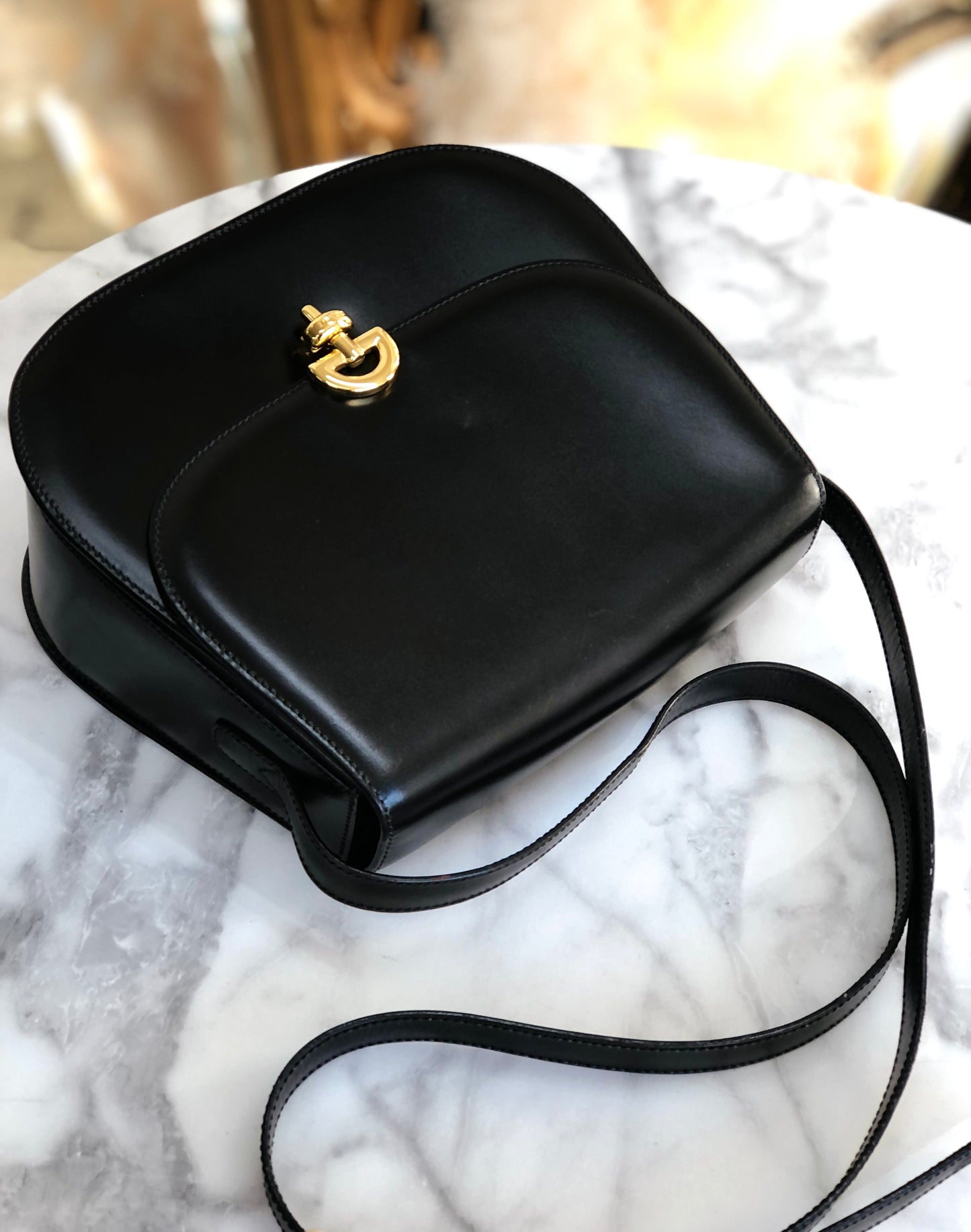 CELINE Crossbody Shoulderbag Black Vintage Old CELINE vbfwhs