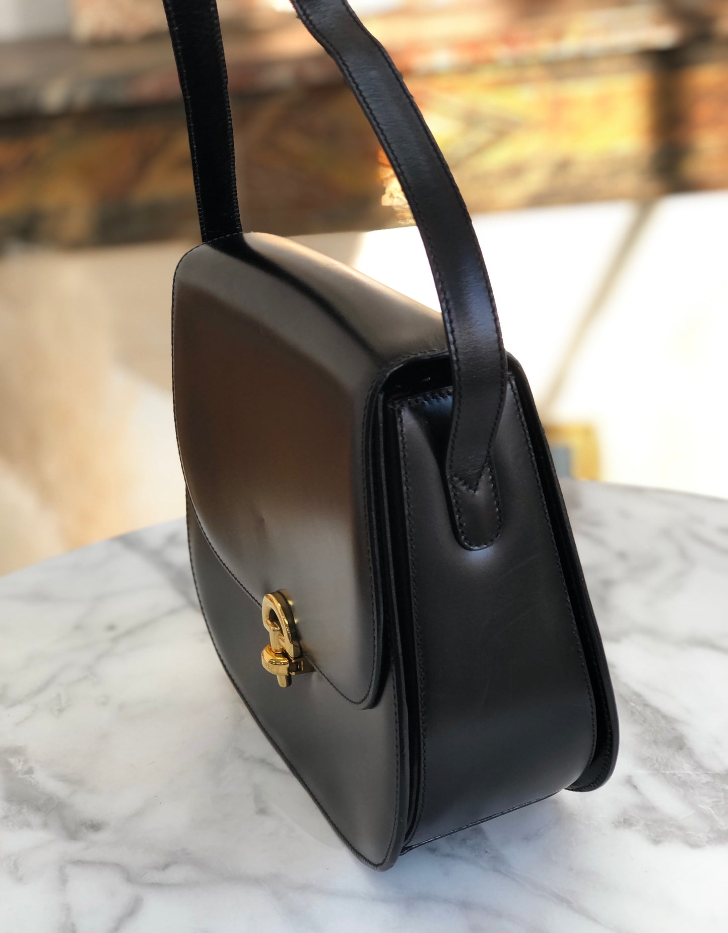 CELINE Crossbody Shoulderbag Black Vintage Old CELINE vbfwhs