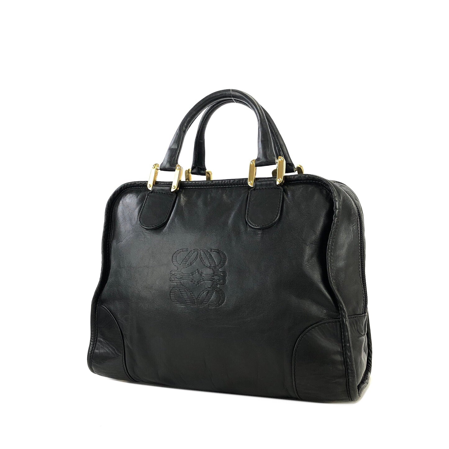 LOEWE Anagram 波士頓包手提包黑色復古舊款 zy8pdh