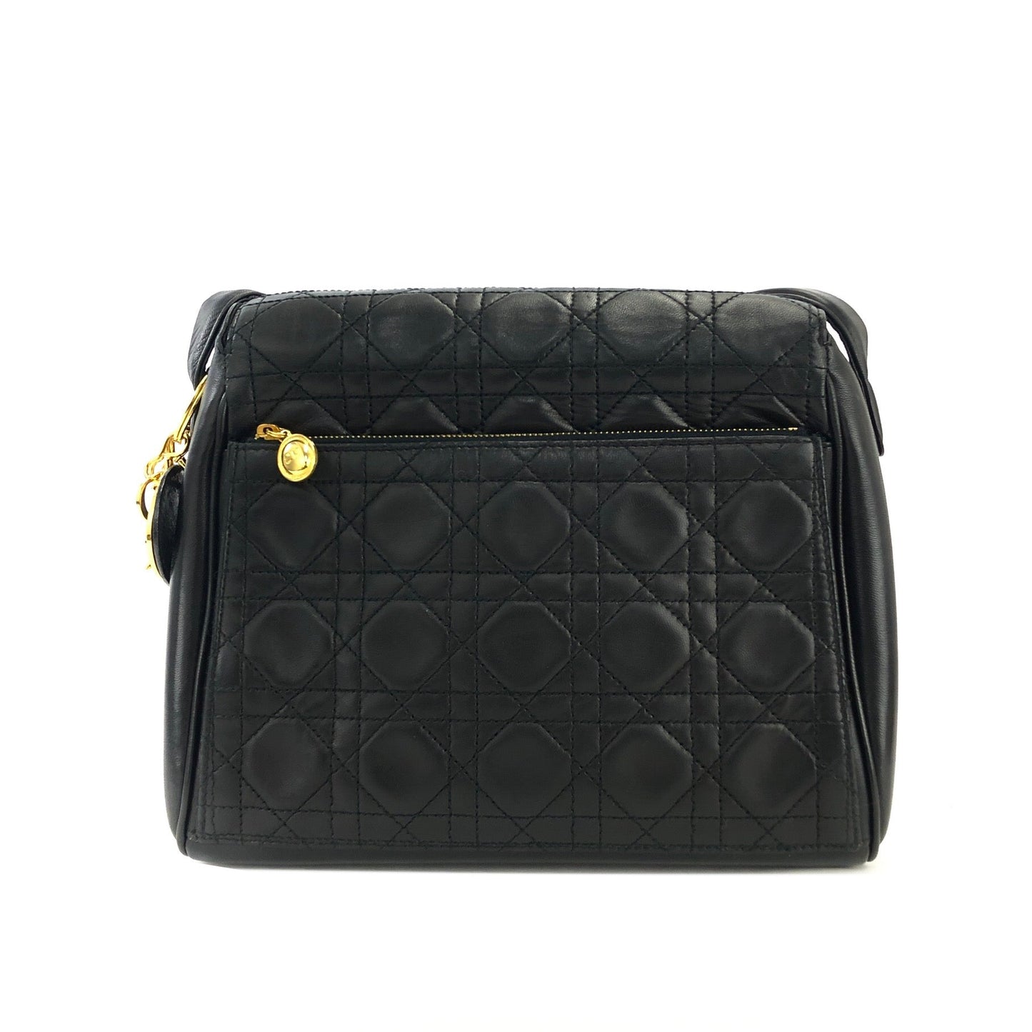 Christian Dior Cannage Lady dior Charm 斜背包 黑色 hh7x7v