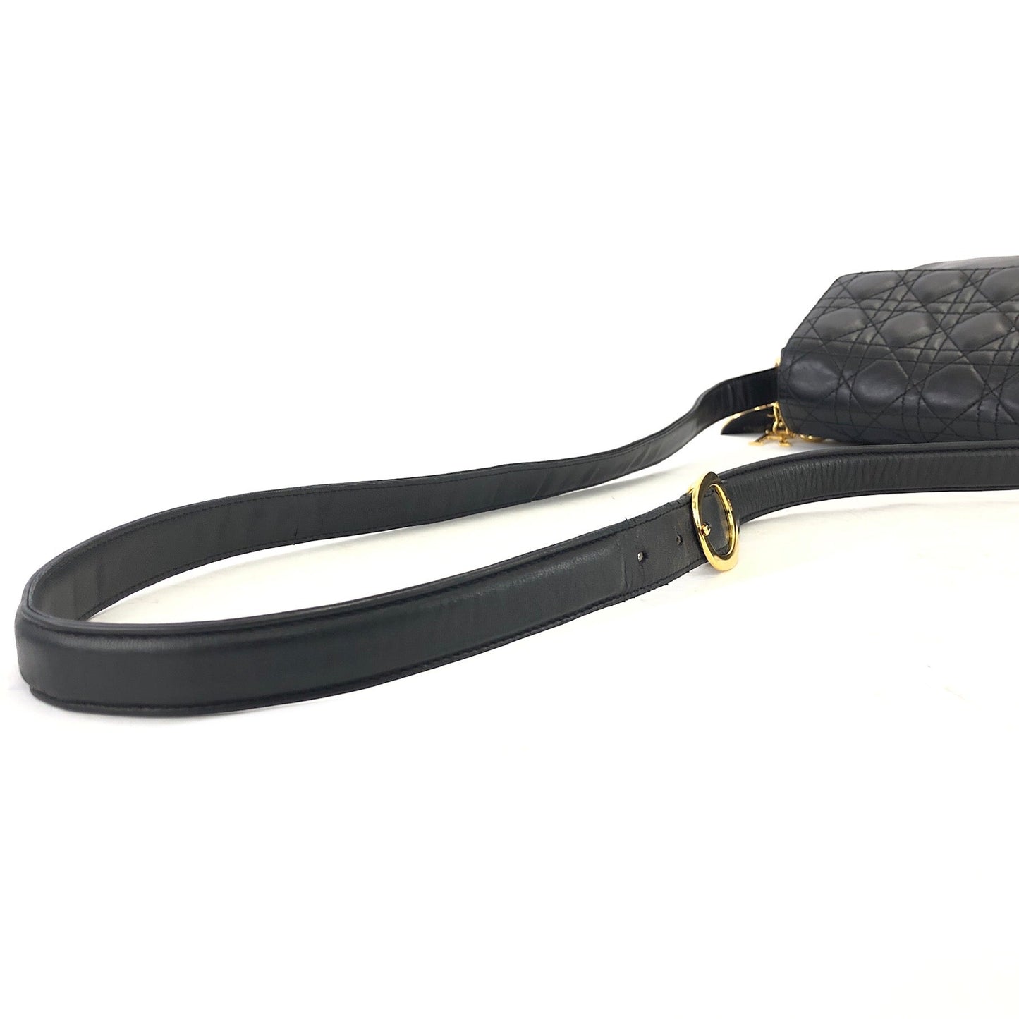 Christian Dior Cannage Lady dior Charm 斜背包 黑色 hh7x7v