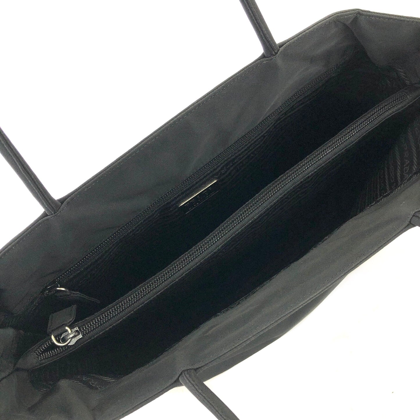 PRADA Triangle logo Nylon Tote bag Black Vintage iz7n5j