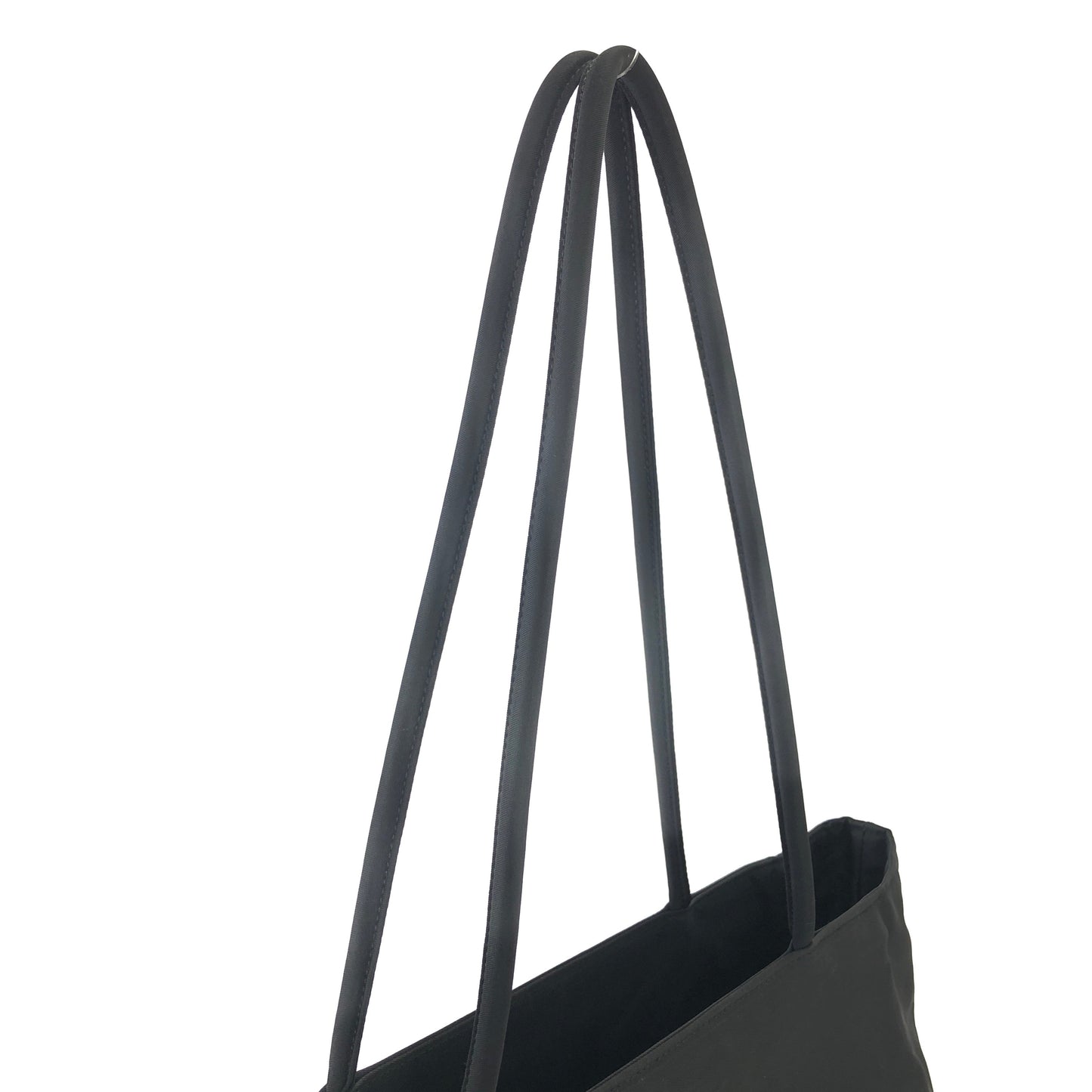 PRADA Triangle logo Nylon Tote bag Black Vintage iz7n5j