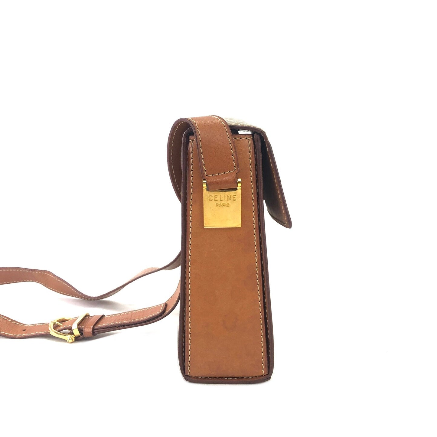 CELINE Macadam Gancini Box 單肩包 米色 復古 舊款 CELINE nk8rzw