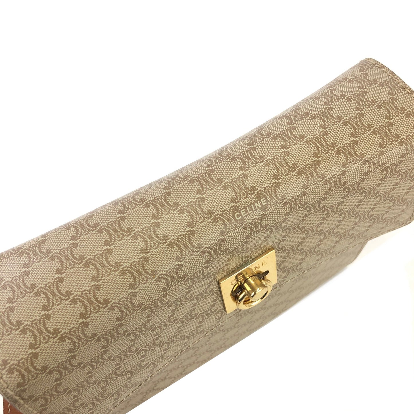 CELINE Macadam Gancini Box 單肩包 米色 復古 舊款 CELINE nk8rzw