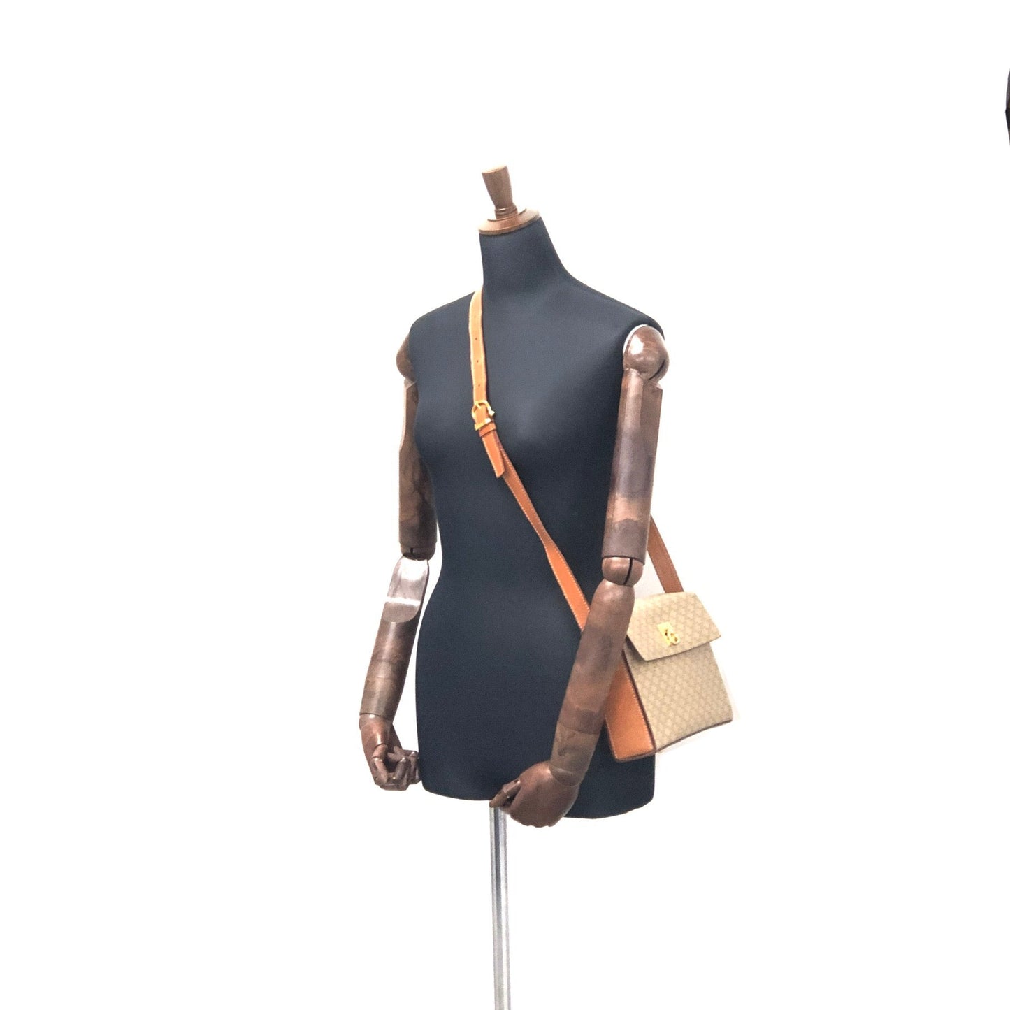 CELINE Macadam Gancini Box 單肩包 米色 復古 舊款 CELINE nk8rzw