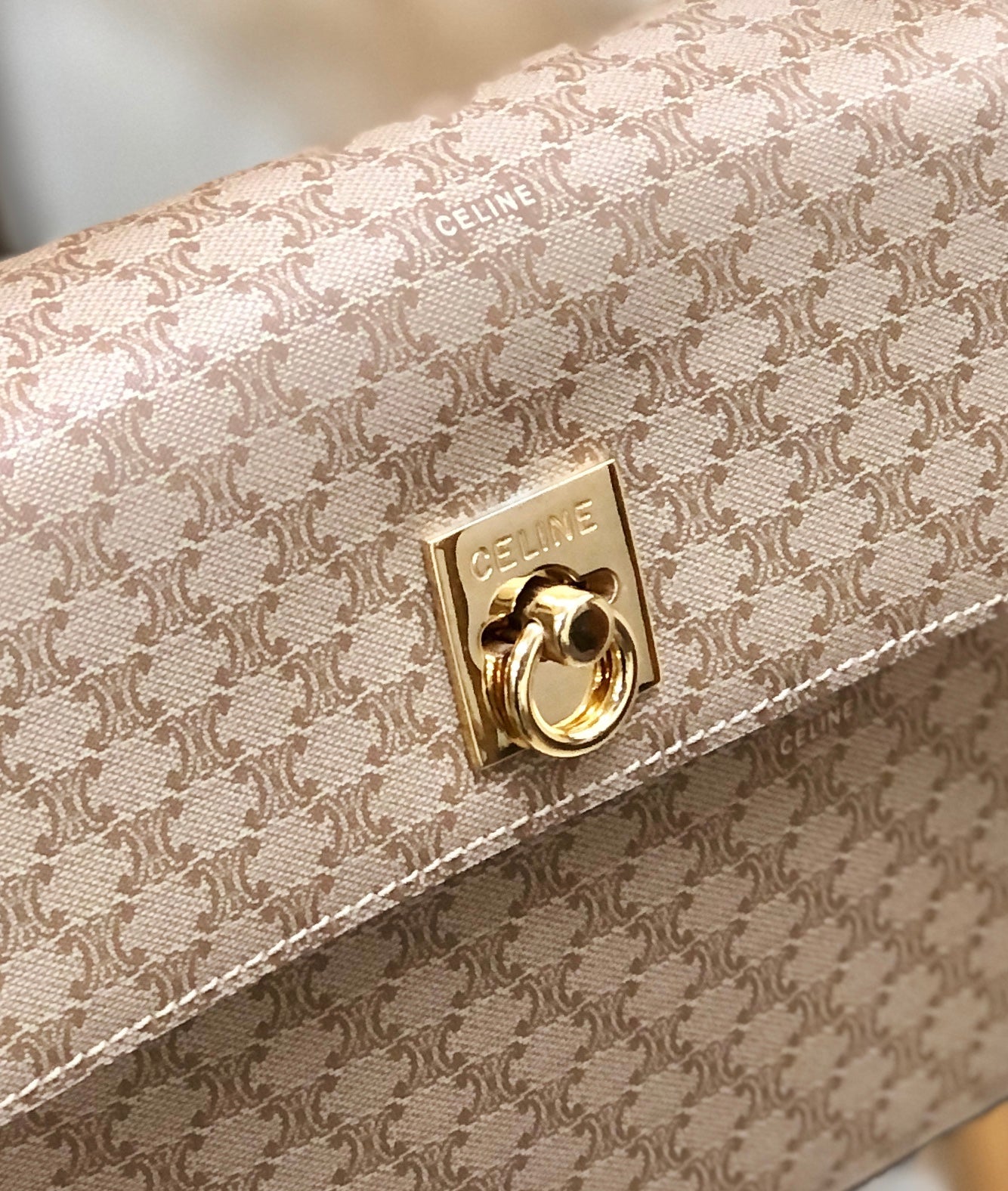 CELINE Macadam Gancini Box 單肩包 米色 復古 舊款 CELINE nk8rzw