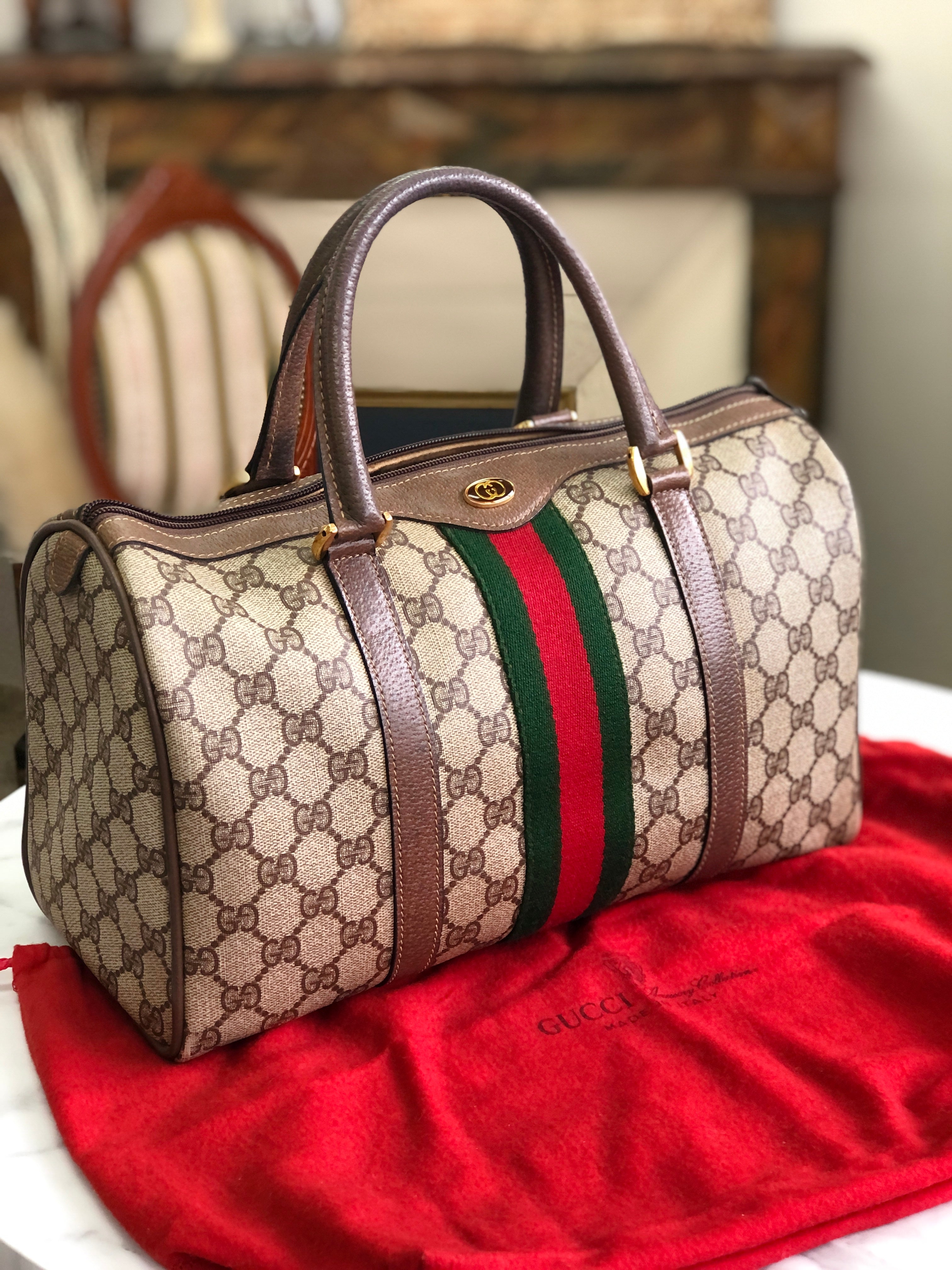 GUCCI-Sherry-Line-GG-Canvas-Leather-Boston-Bag-Pink-Beige-247205 –  dct-ep_vintage luxury Store