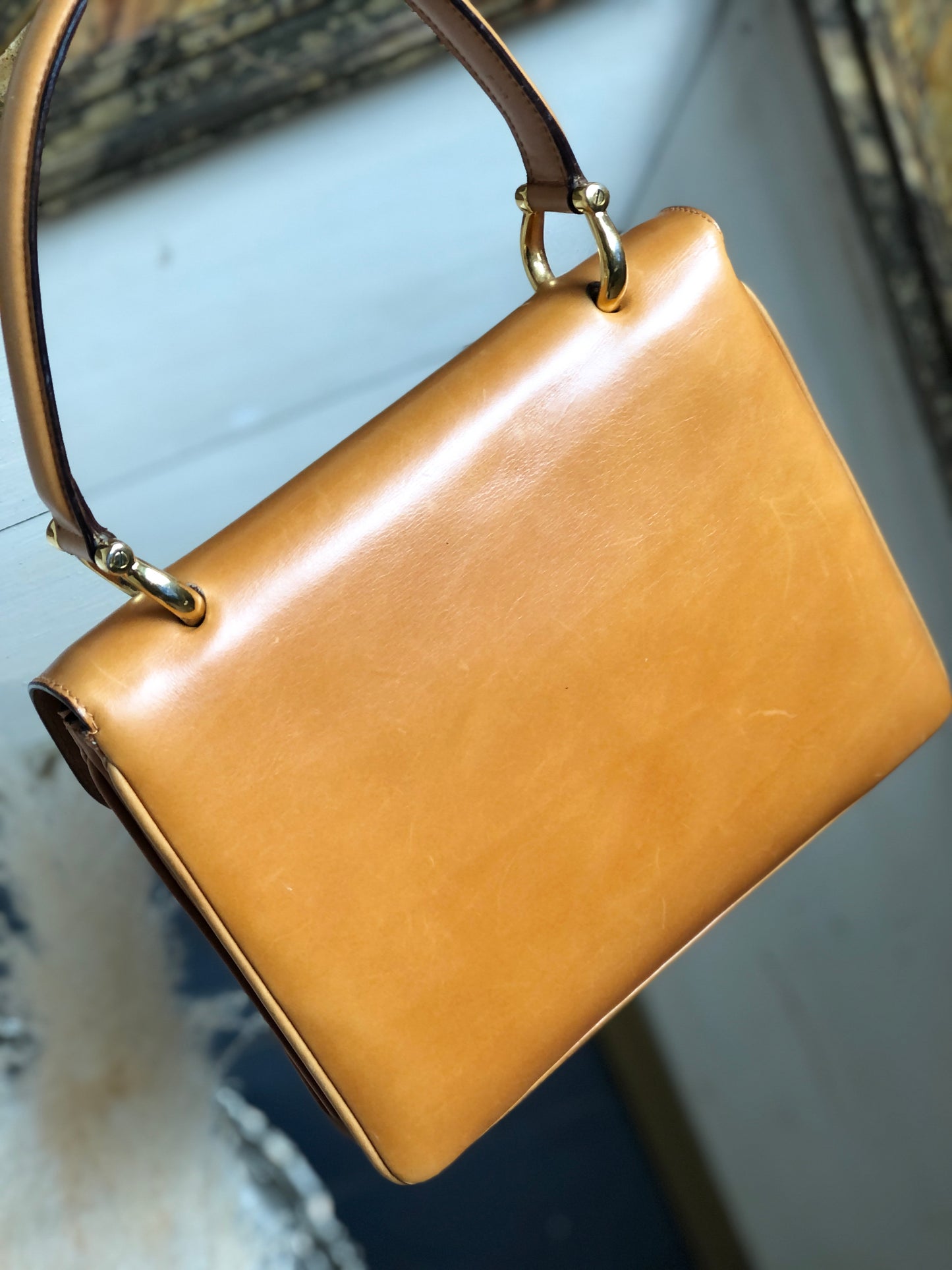 CELINE 馬車手提包 駝色 Vintage Old Celine vksi3i