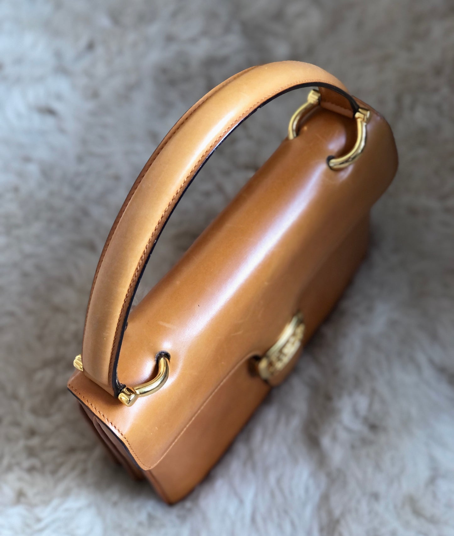 CELINE 馬車手提包 駝色 Vintage Old Celine vksi3i