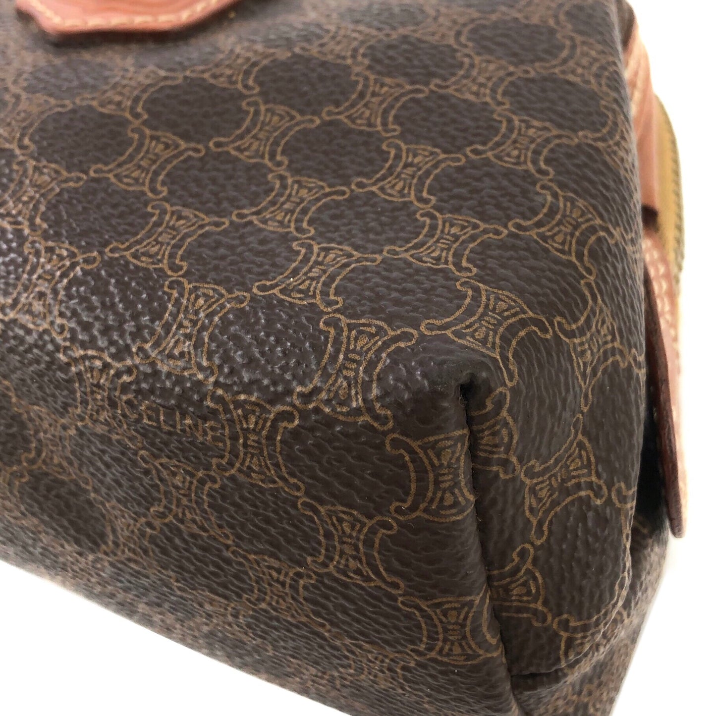 CELINE Macadam Pouch Brown Vintage Old CELINE 8wj5fk
