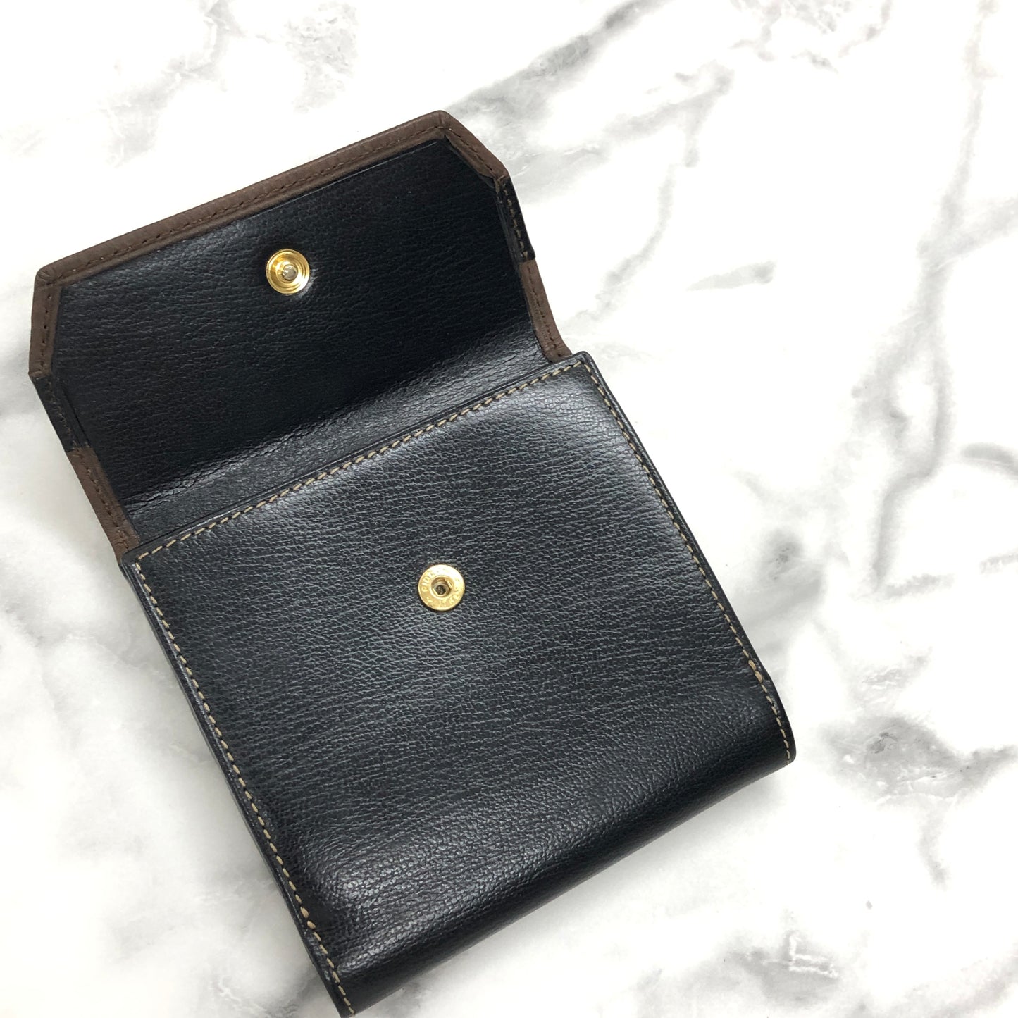 LOEWE Velazquez Compact Wallet Brown Vintage Old 2k5yvv