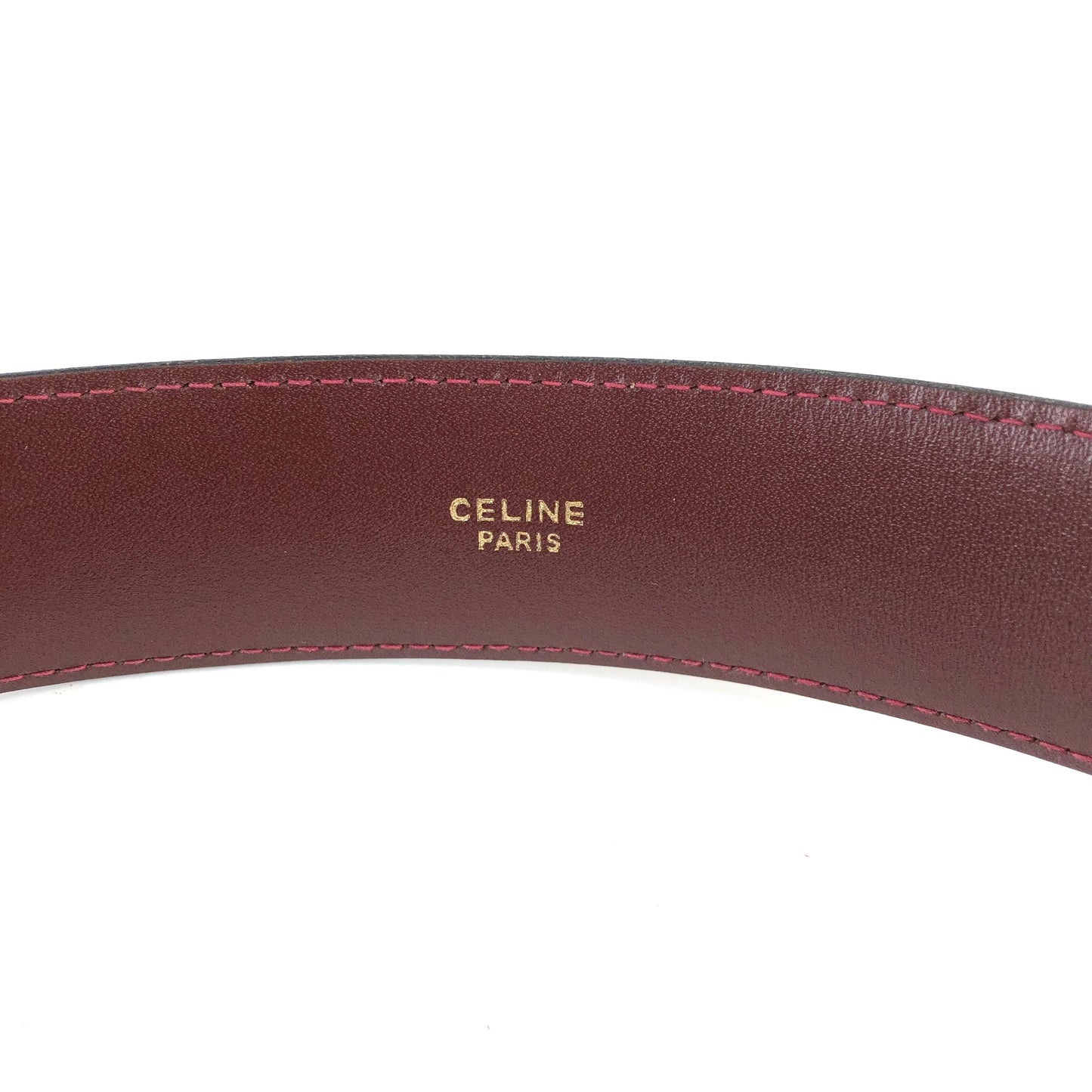 CELINE 古董圖案皮帶紅色復古舊款 celine 6ncg4u