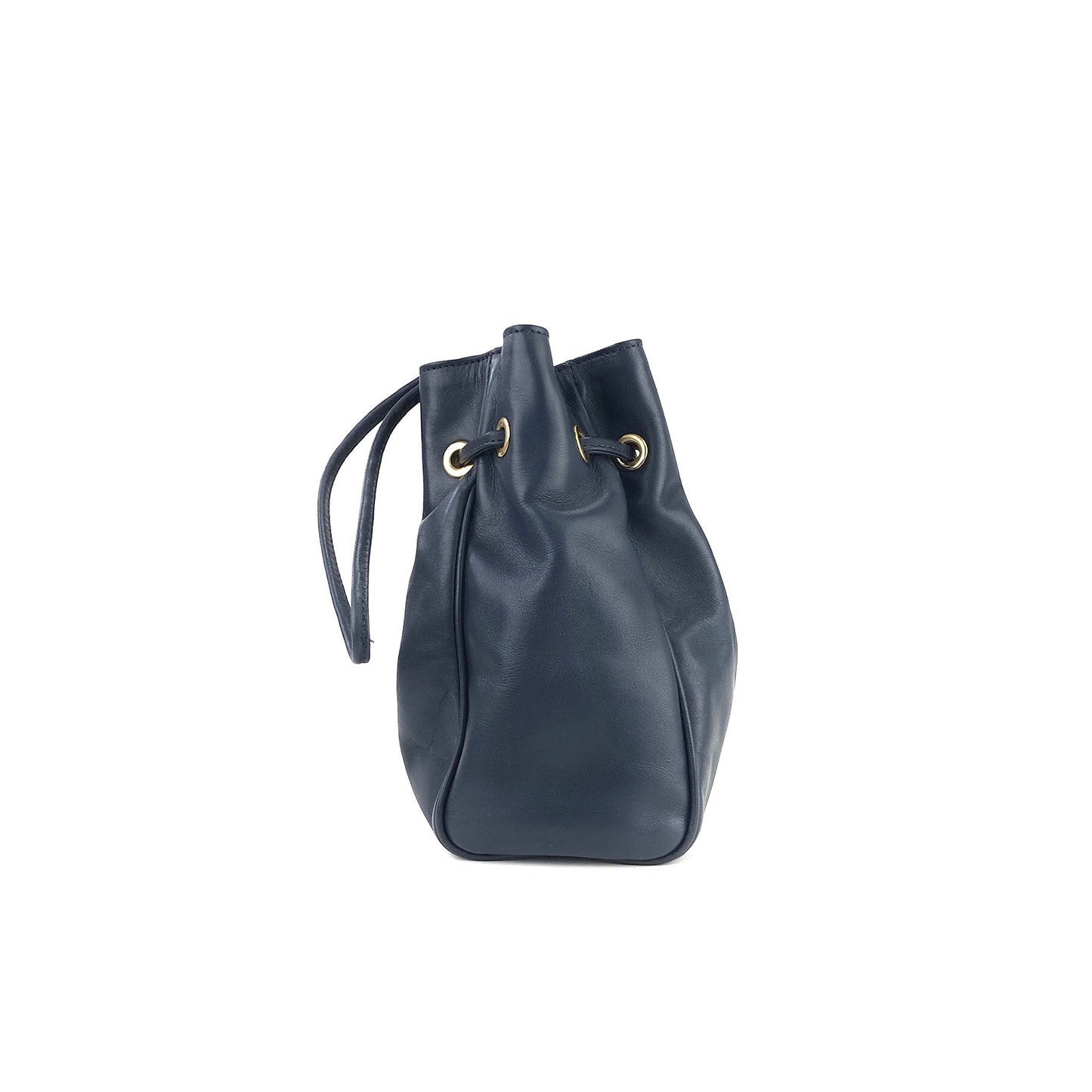 Christian Dior Drawstring Charm Mini Handbag Navy Vintage Old yruy88