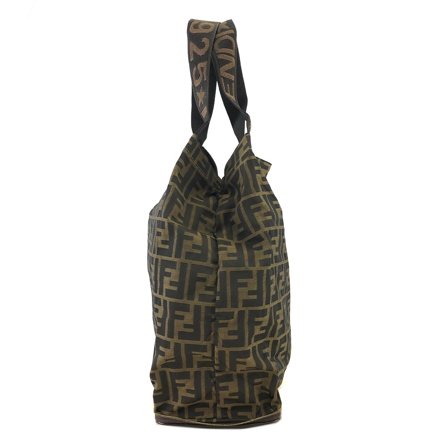 FENDI Zucca Jacquard Handbag Totebag Brown Vintage zpceha