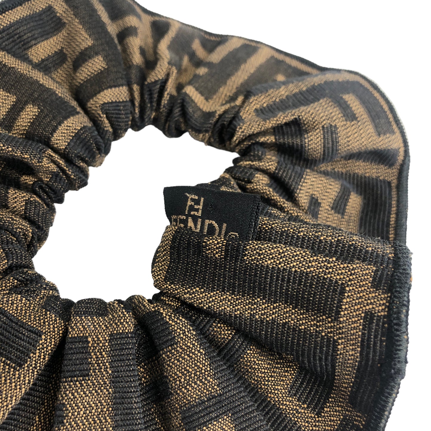 FENDI Zucca 髮飾 棕色 Vintage u7zafy