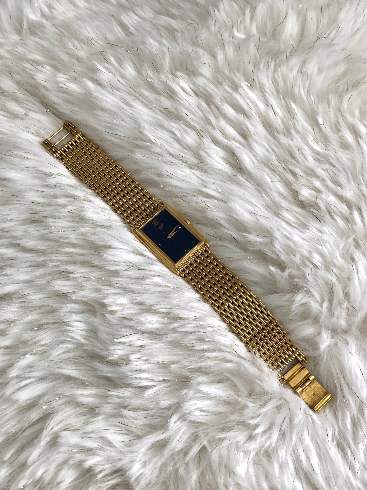 CELINE Triomphe 石英手錶金色復古 fr8536
