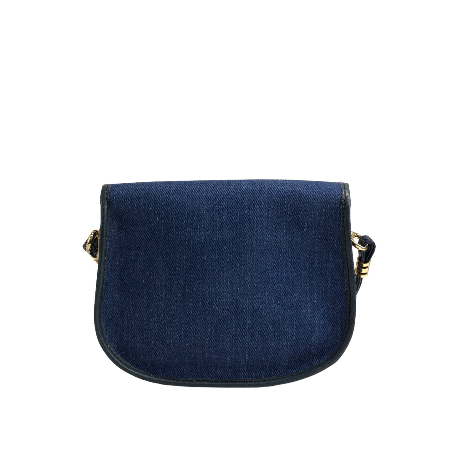 CELINE Blason Denim Small Shoulder bag Indigo Vintage x5cwtz