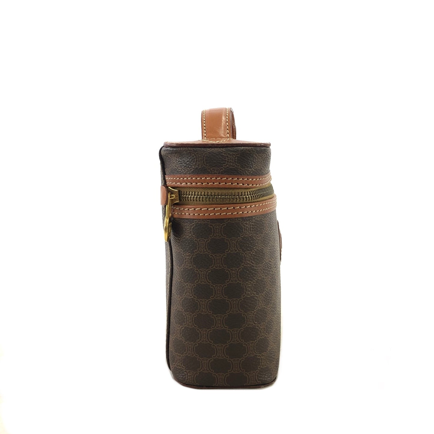 CELINE Macadam Blason Handbag Vanity bag Brown Vintage xx7tni