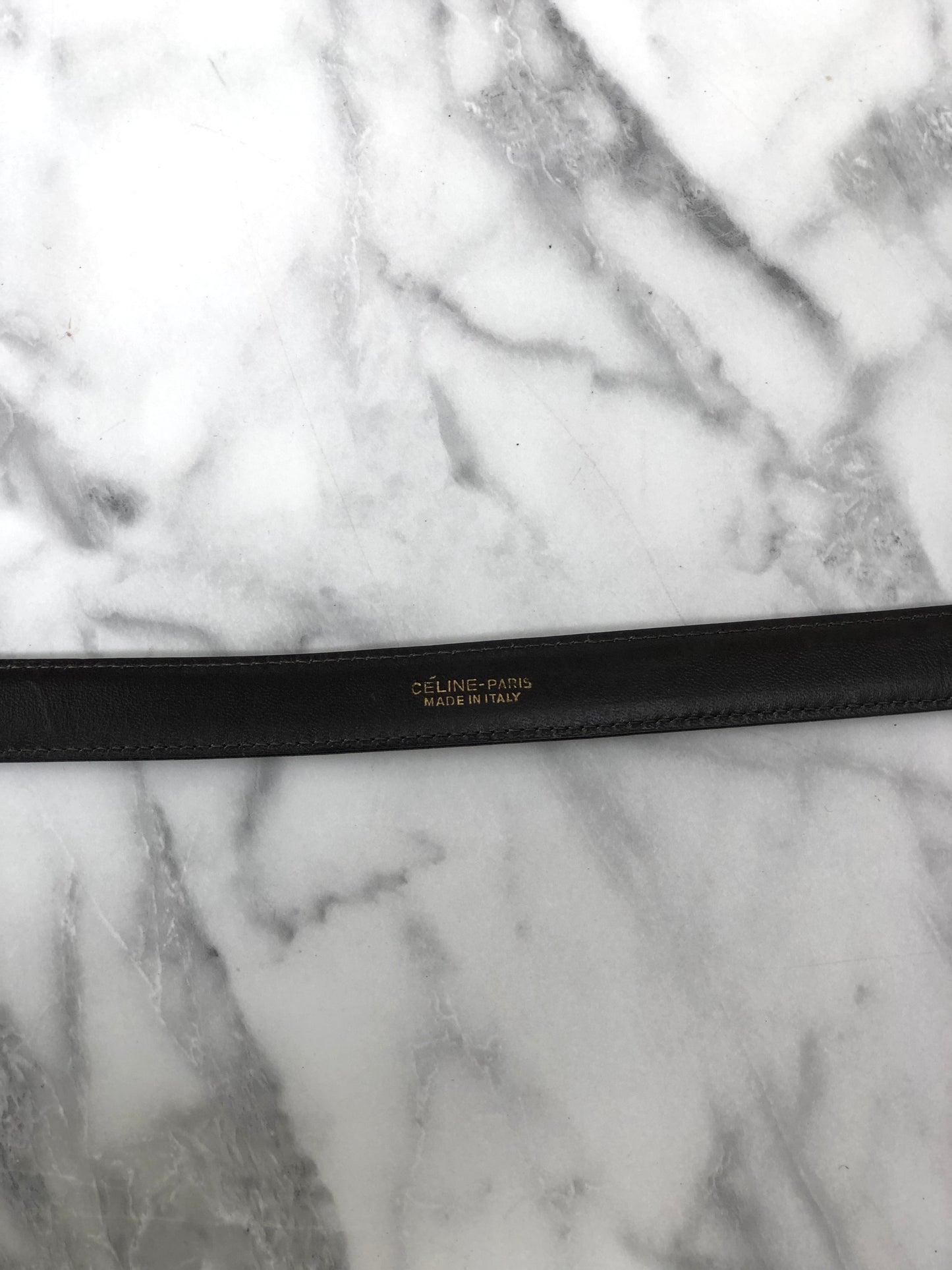 CELINE Triomphe Leather Belt Brown Vintage db3hxc
