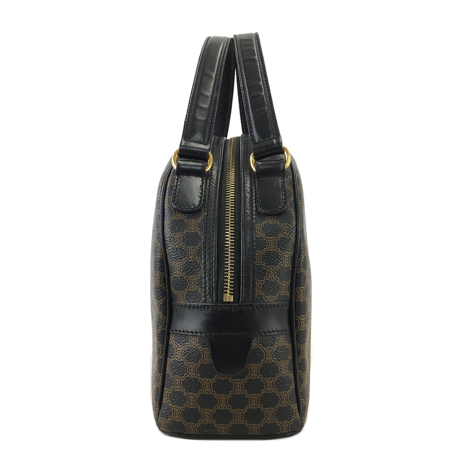 CELINE Macadam Blason Half Round Handbag Black Vintage a78a54