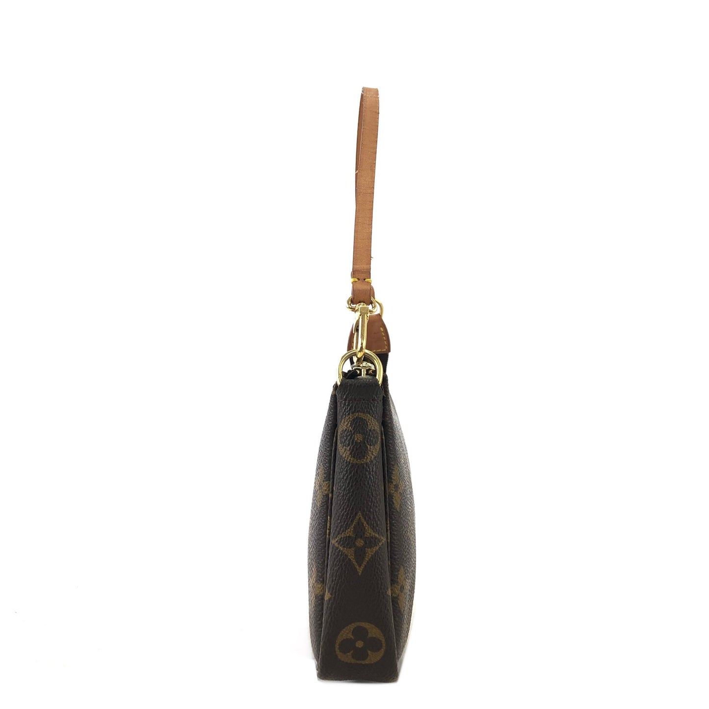 LOUIS VUITTON Monogram Pochette Accessoires Handbag Hobobag Brown Vintage cjun35