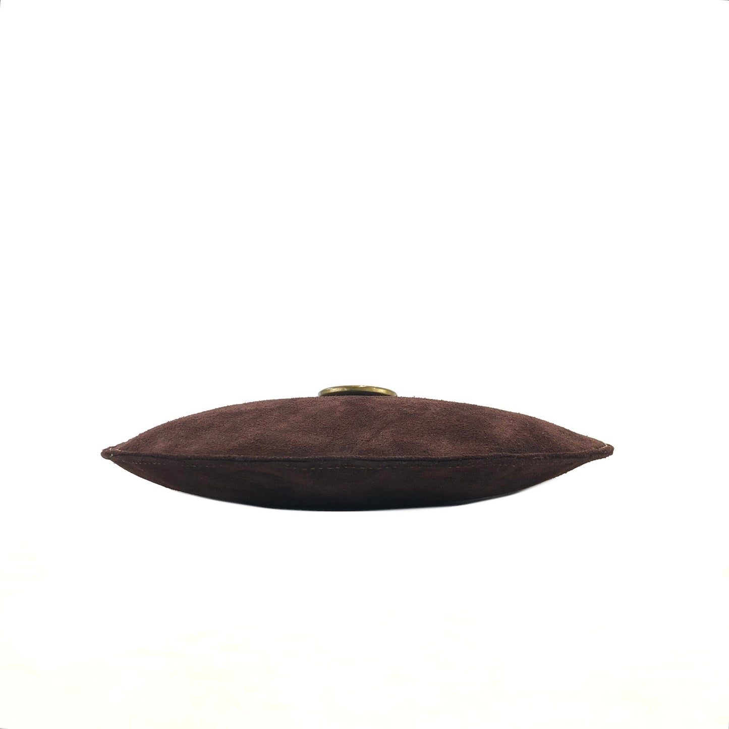 LOEWE Anagram Suede Leather Pouch Brown Vintage xww4yf