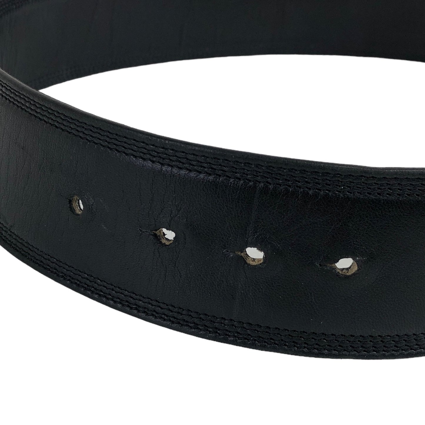 LOEWE Anagram Leather Belt Black Vintage uszftn