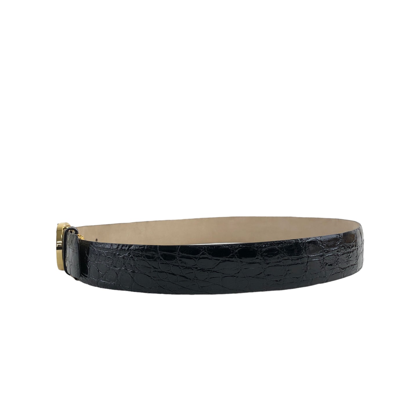 Christian Dior 帶扣皮革腰帶 黑色、金色 復古 3yfefk
