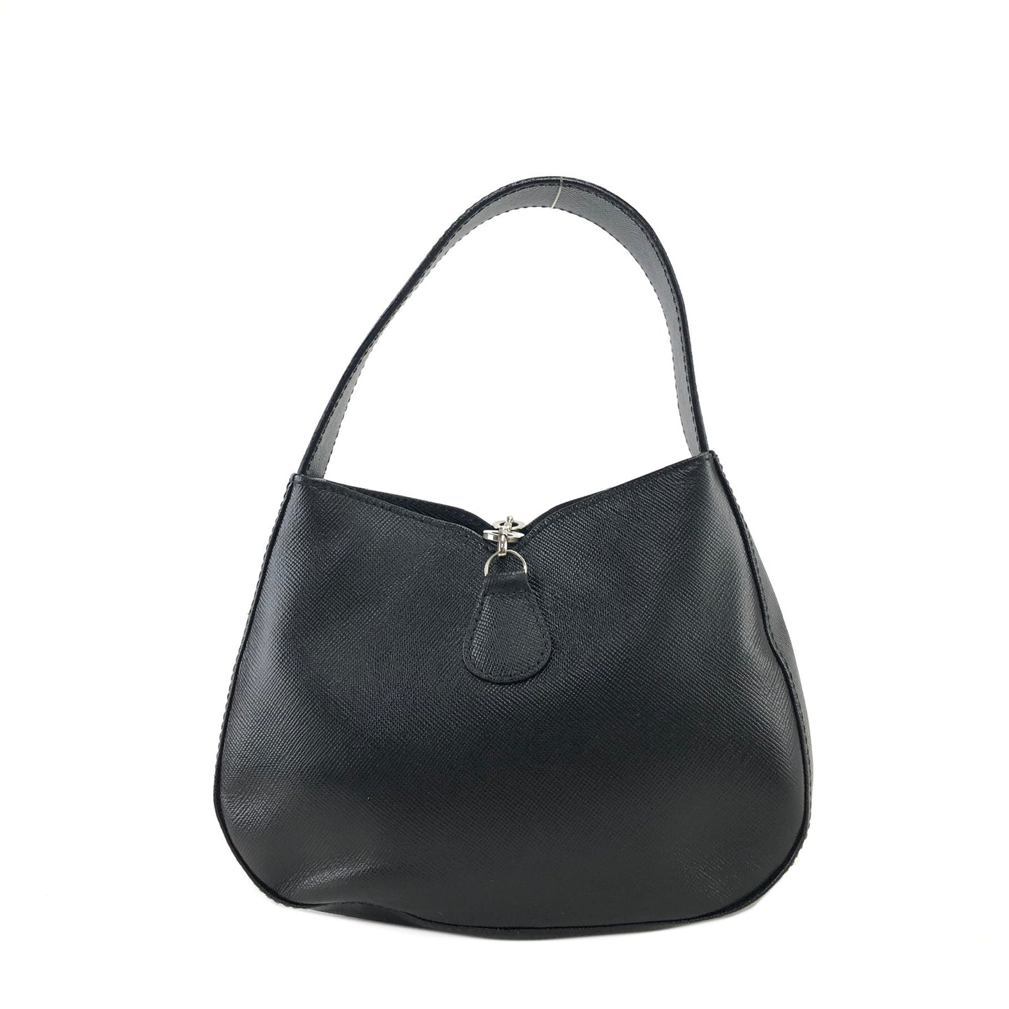 Salvatore Ferragamo Gancini Leather Handbag Minibag Black Vintage wnbrav