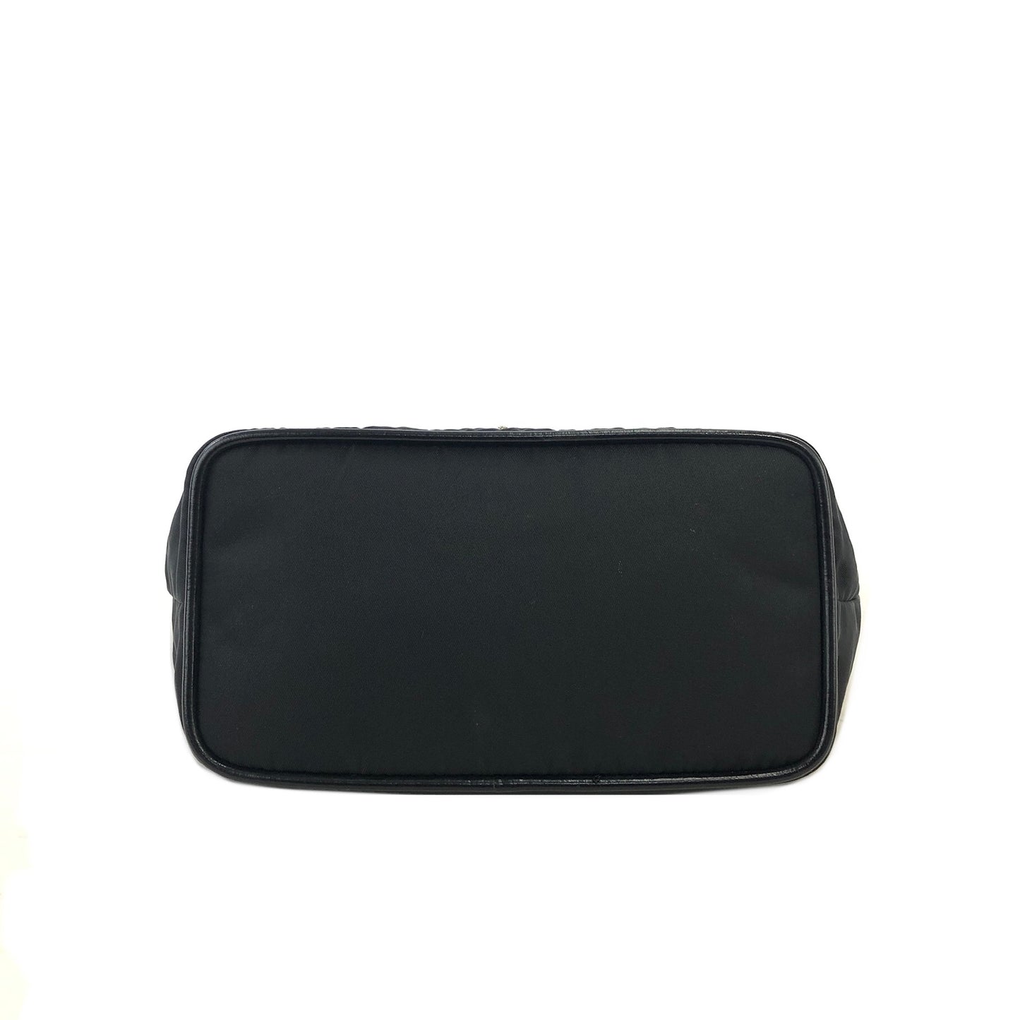 PRADA Triangle Logo Nylon Handbag Hobobag Black Vintage 4iznea