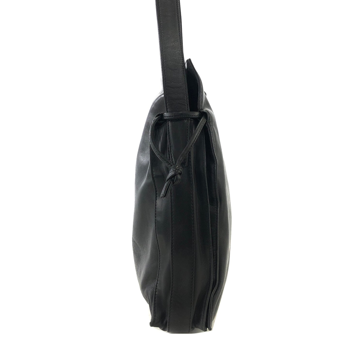 LOEWE Anagram Logo Leather Drawstring Crossbody Shoulder bag Black Vintage x8dwz4