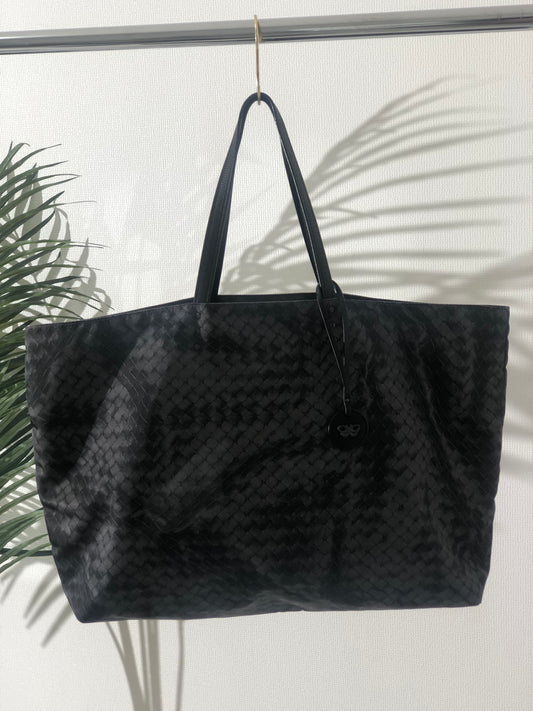 Bottega Veneta Intrecciolusion Nylon Totebag Black Vintage 27eewf