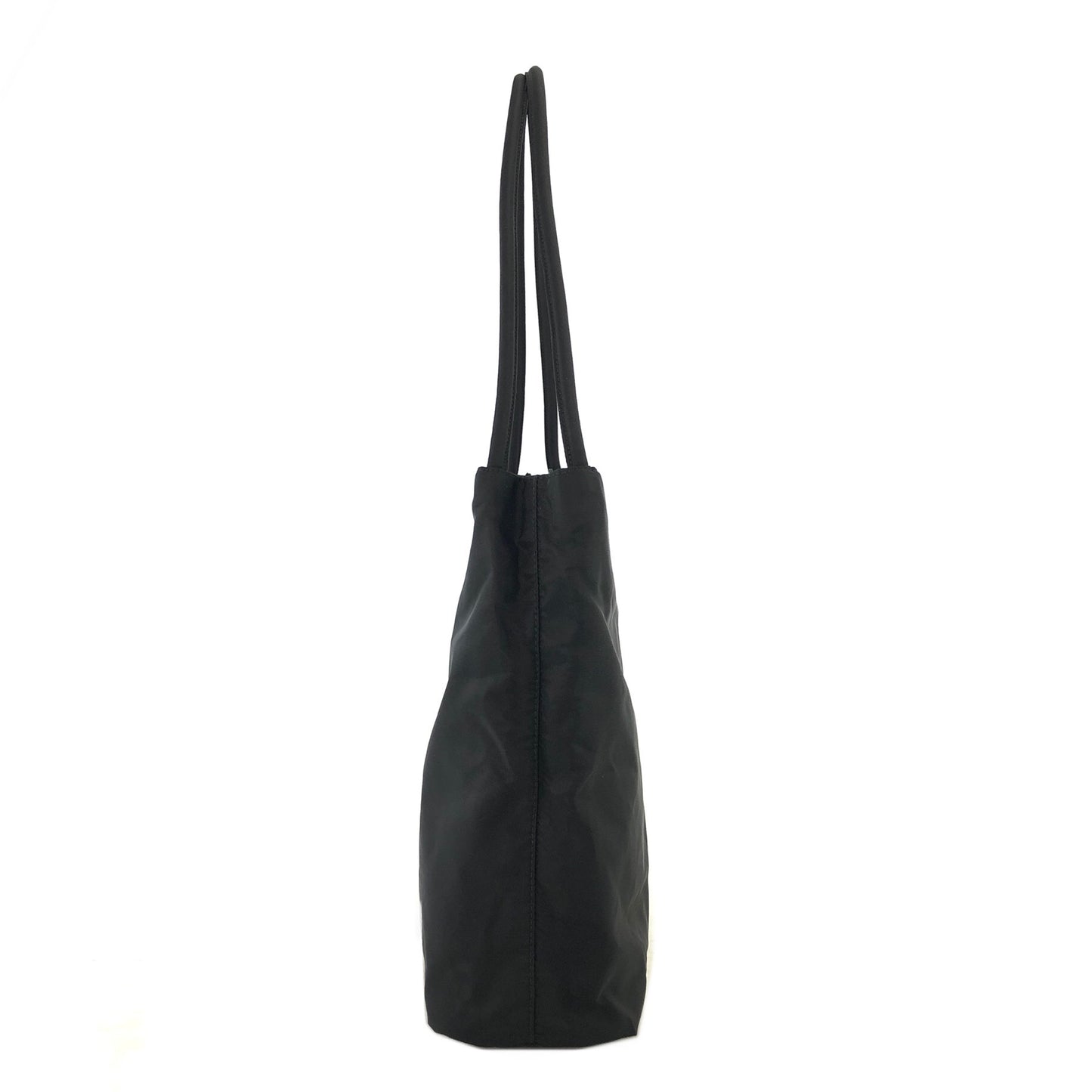PRADA Triangle Logo Nylon Shoulder bag Totebag Black Vintage jg45ez