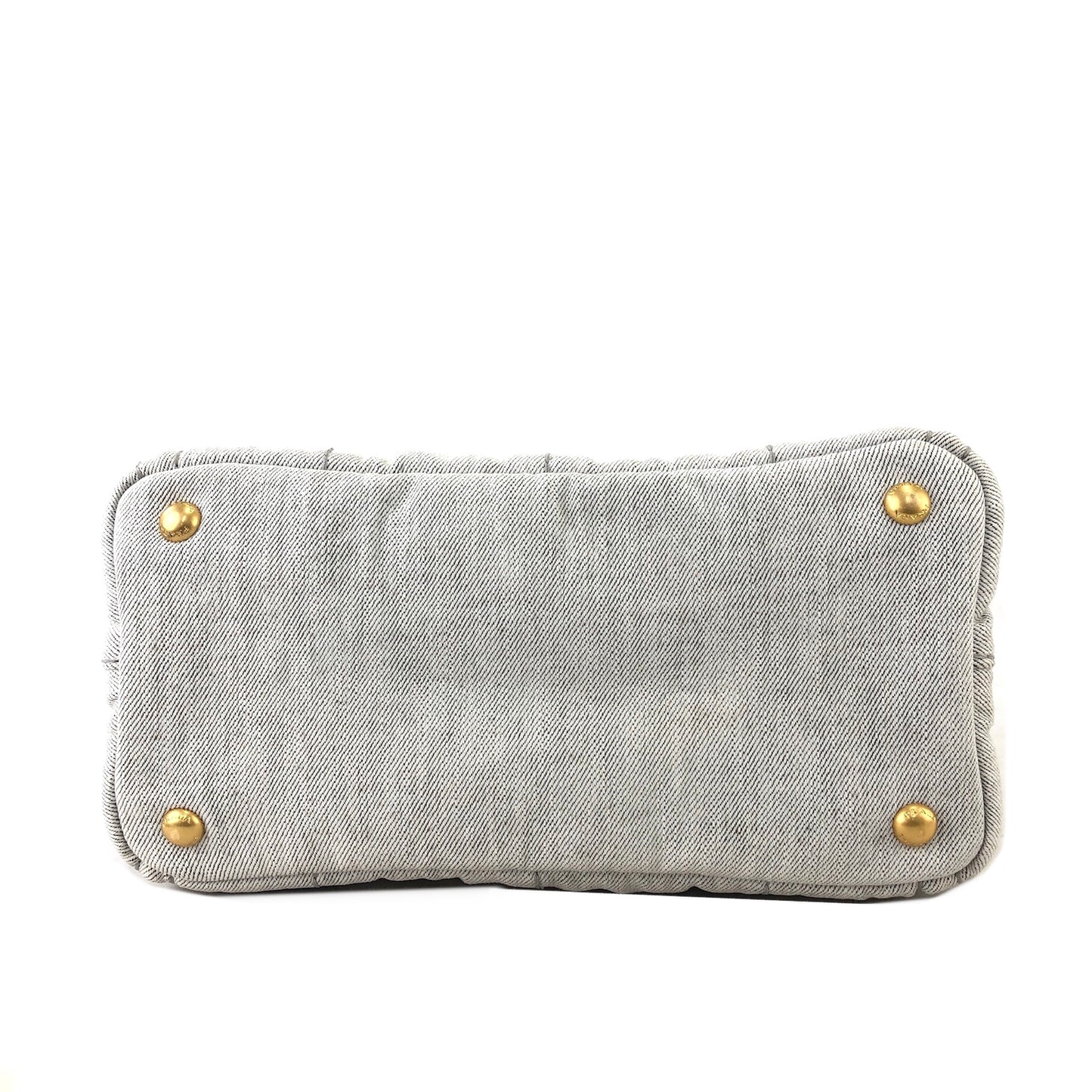 PRADA Canapa Canvas Totebag Shoulder bag Light Gray Vintage h4aifs