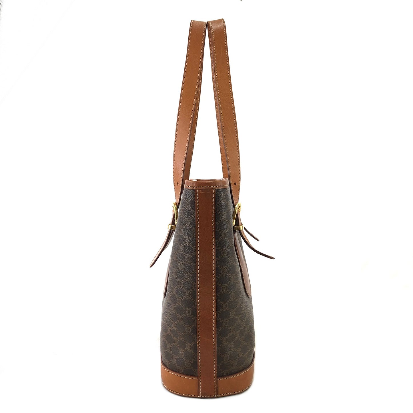 CELINE Macadam Blason Leather Totebag Brown Vintage 8dkvx4