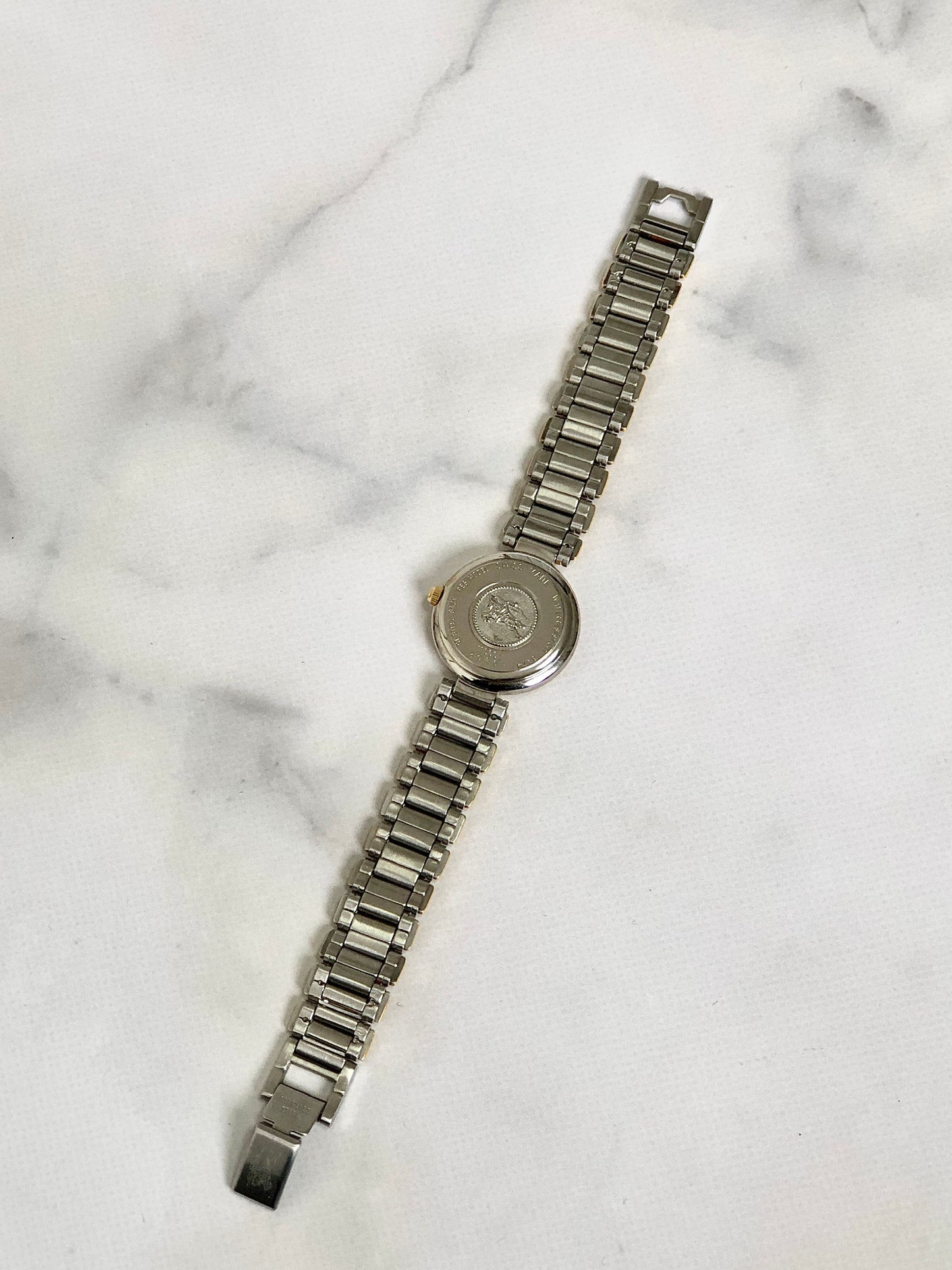 BURBERRY Check Quartz Watch Silver Vintage fm6jbh