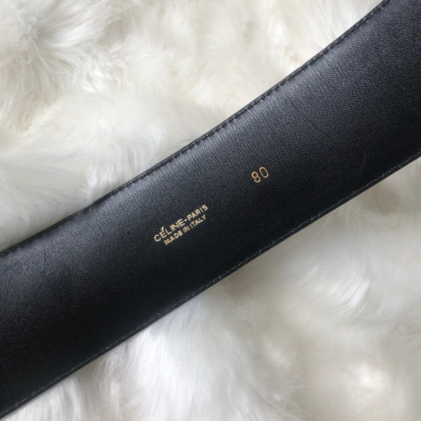 CELINE Triomphe 腰帶 黑色 復古 fvi2pj