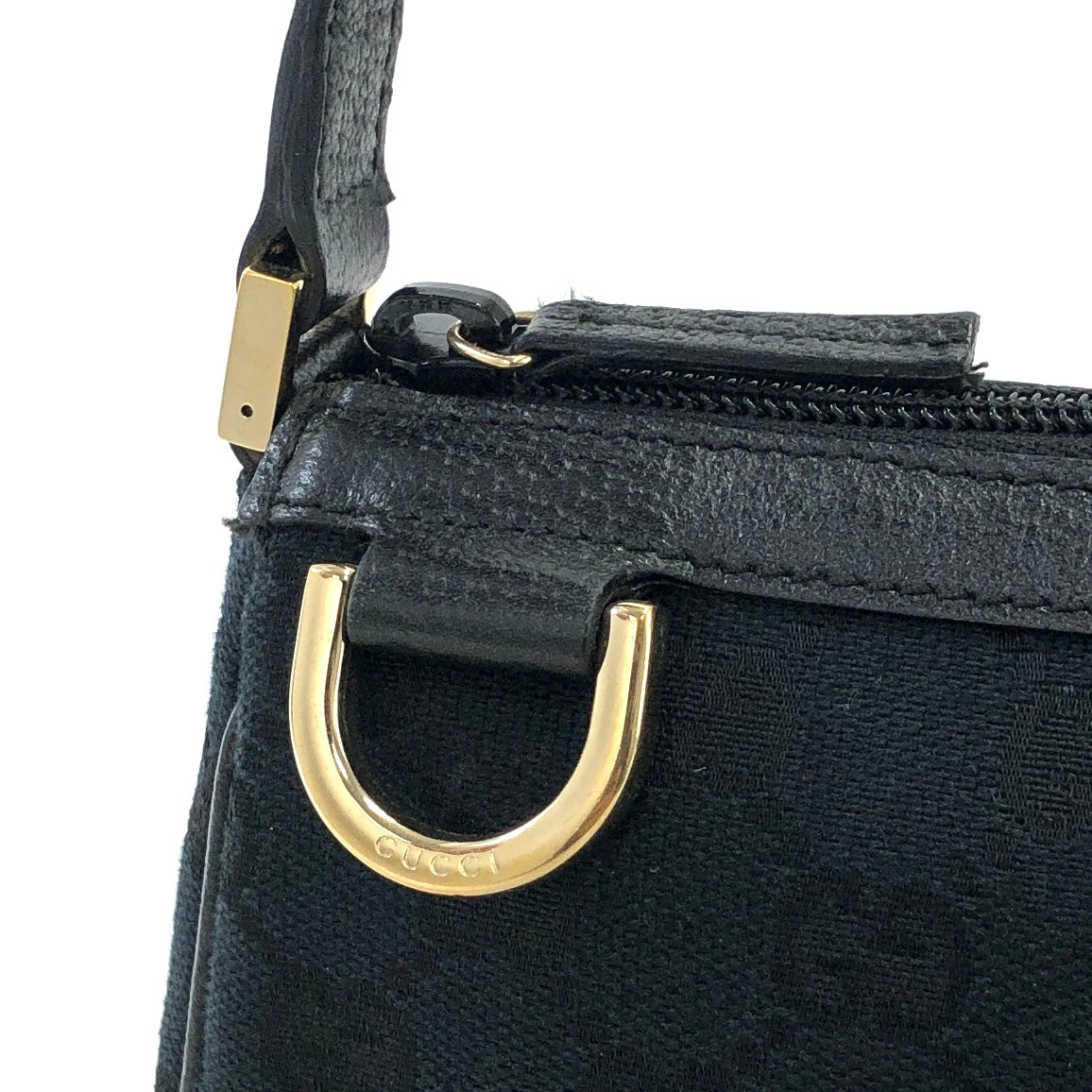 GUCCI GG Canvas Canvas Handbag Minibag Black Vintage 7cpu6d