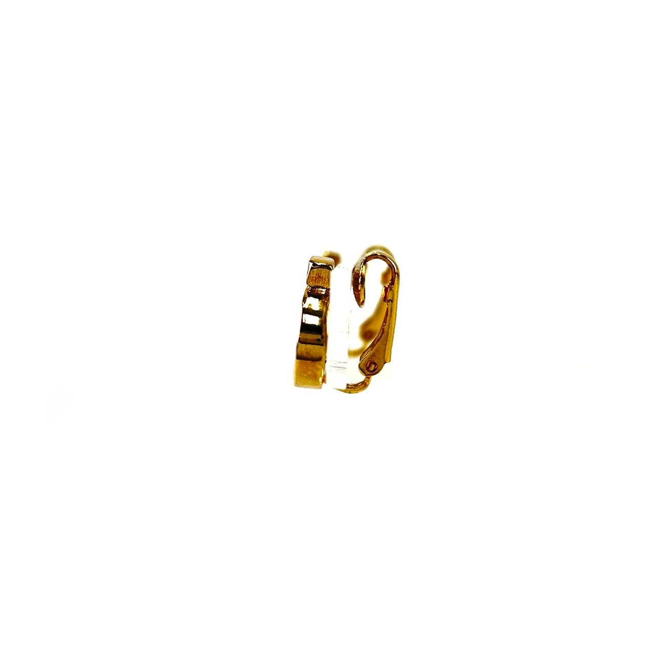 Christian Dior CD Logo Rhinestone Earrings Gold Vintage jnecbe