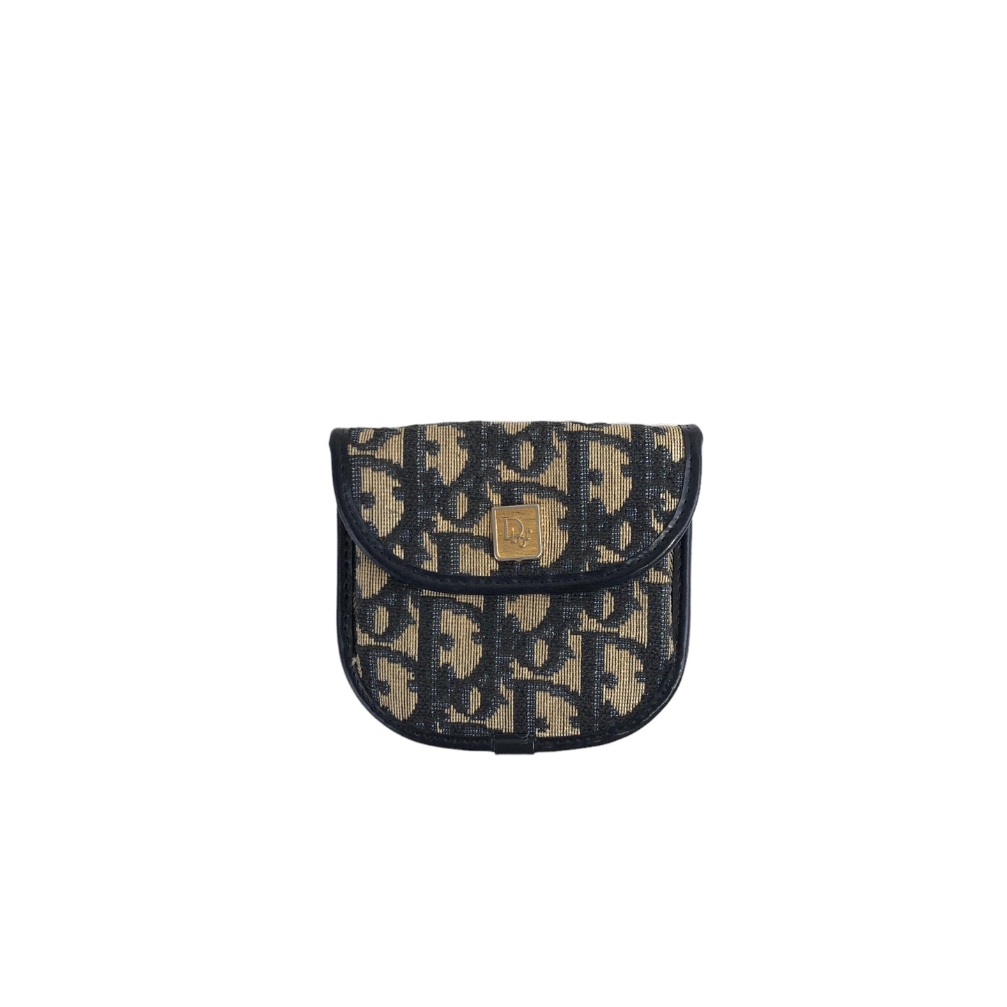 Christian Dior Trotter 提花零錢包 海軍藍 復古 f3tafa