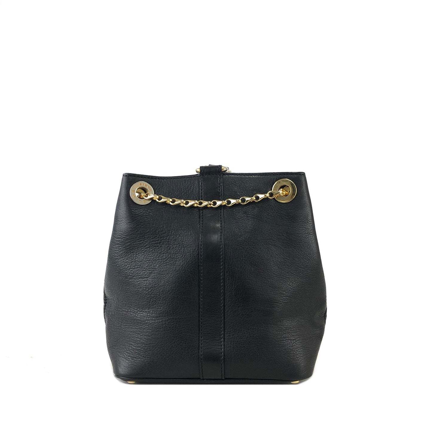 CELINE Toggle Chain Leather Crossbody Shoulder bag Black Vintage s2ztup