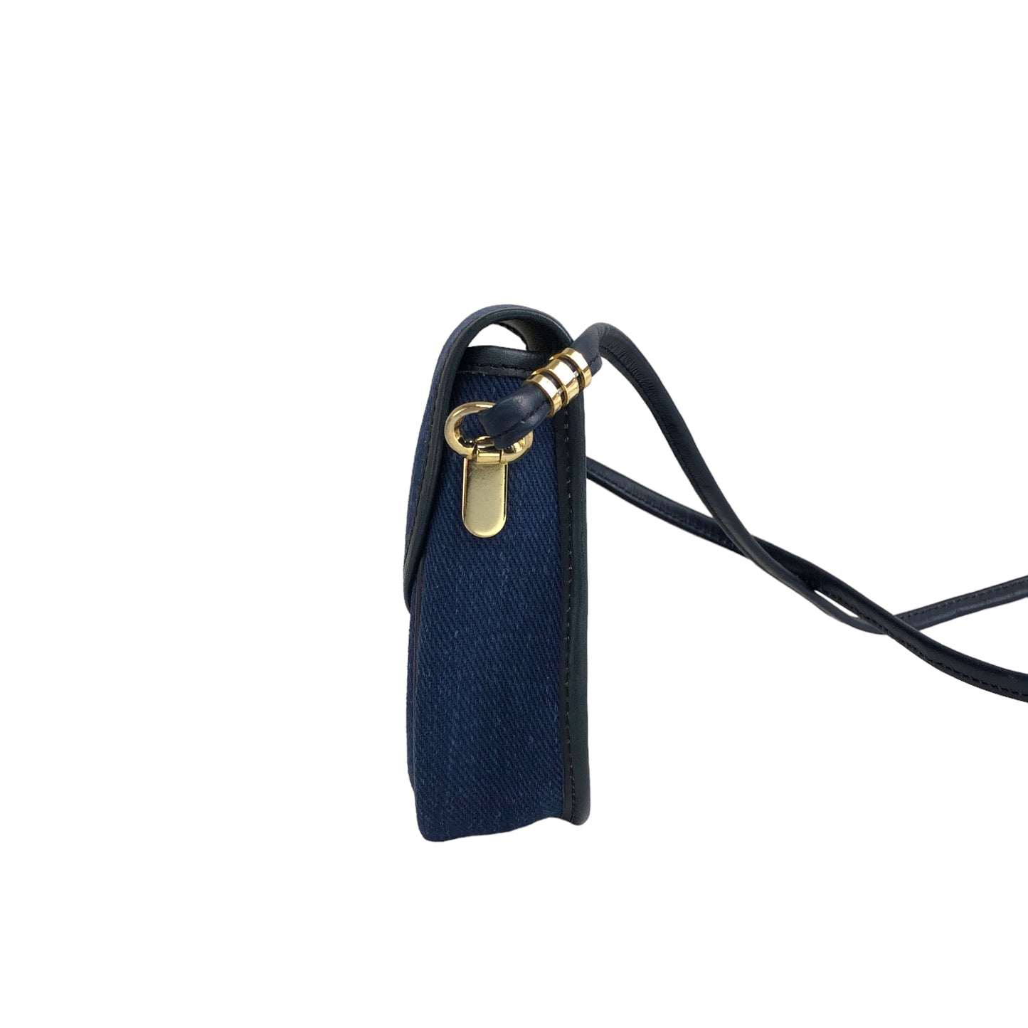 CELINE Blason Denim Small Shoulder bag Indigo Vintage x5cwtz