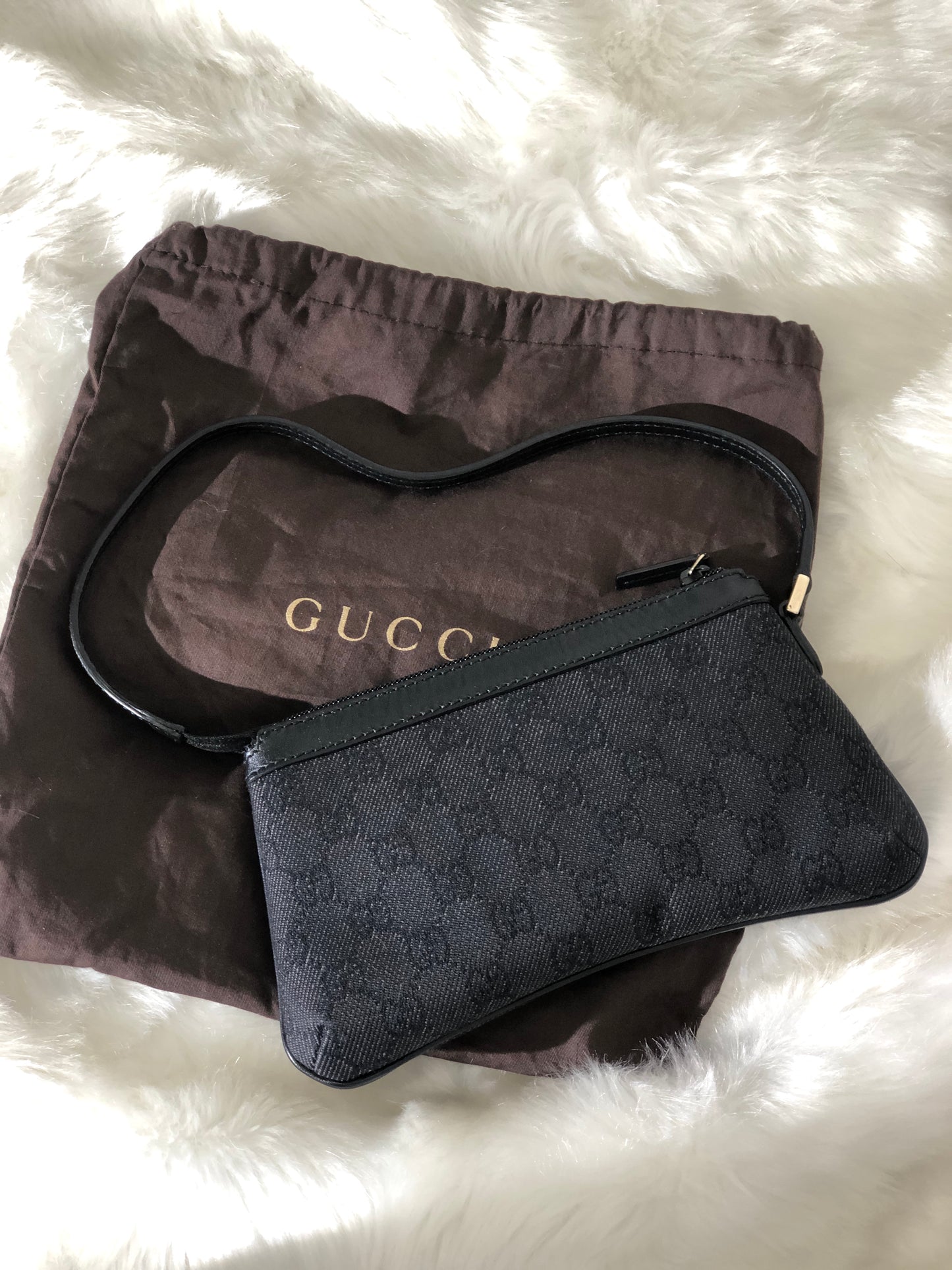 GUCCI GG 帆布 Hobobag 袋 黑色 復古 c3ne6d