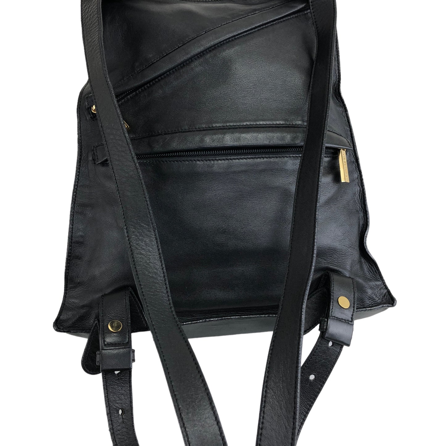 LOEWE 標誌木棒 PVC 皮革背包黑色復古 xgp7mj