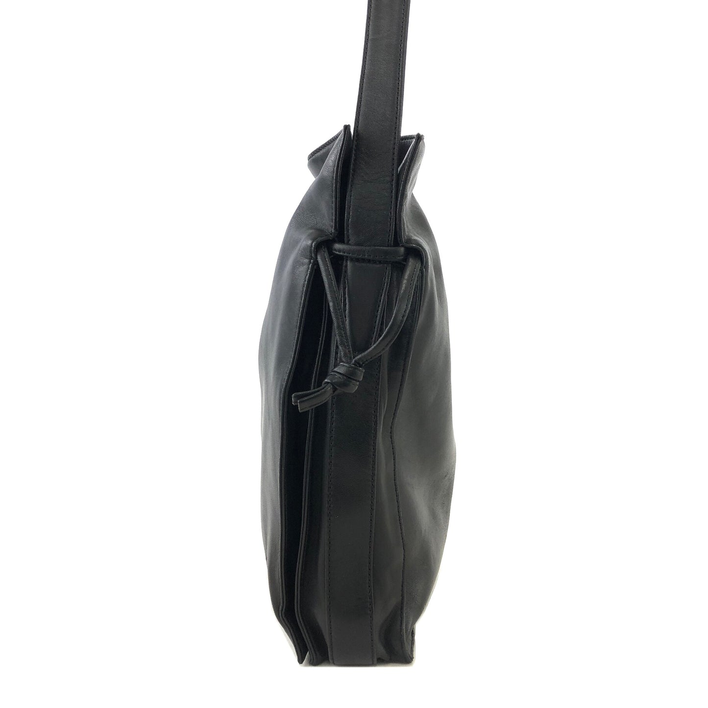 LOEWE Anagram Logo Leather Drawstring Crossbody Shoulder bag Black Vintage x8dwz4