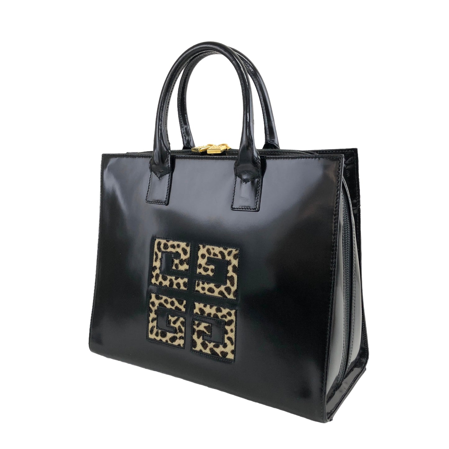 GIVENCHY 標誌皮革手袋黑色復古 upehz7